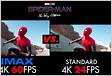 SPIDERMAN No Way Home IMAX 60fps vs. Standard 24fps